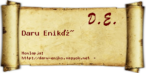 Daru Enikő névjegykártya